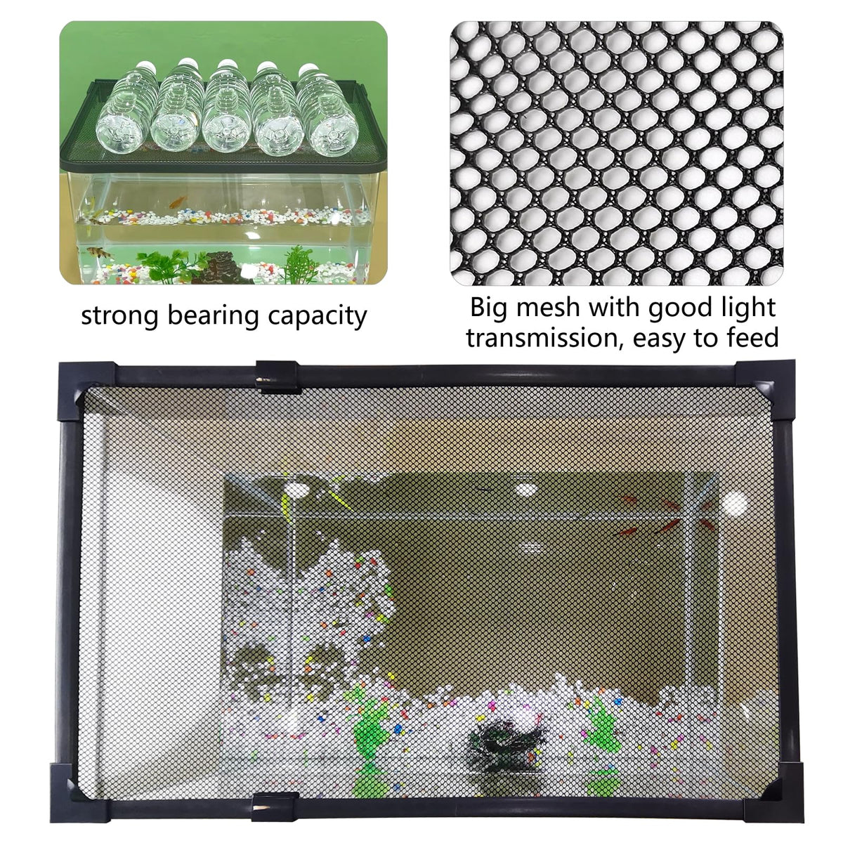 Fish Tank Cover Net Aquarium Lid Mesh Top 39"X19" M136